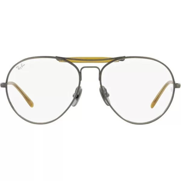 RayBan Rx8063v Titanium Aviator Prescription Eyewear FramesDemi Gloss PewterDemo Lens