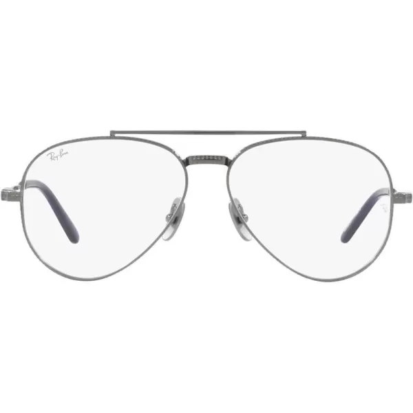 RayBan Rx8225v Aviator Titanium Pilot Prescription Eyewear FramesGunmetalDemo Lens