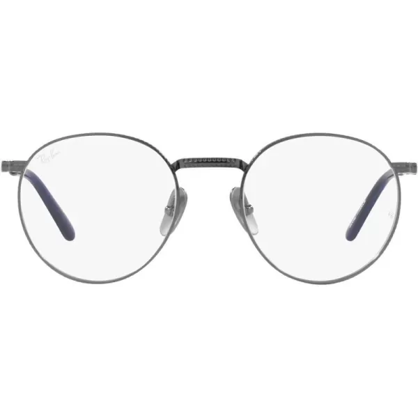 RayBan Rx8237v Round Titanium Prescription Eyewear FramesGunmetalDemo Lens