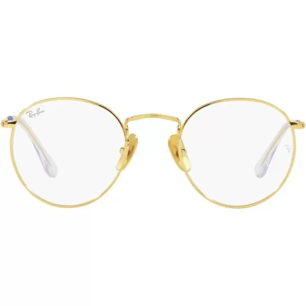 RayBan Rx8247v Round Titanium Prescription Eyewear FramesLegend GoldDemo Lens