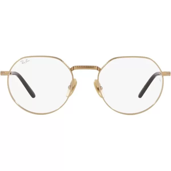 RayBan Rx8265v Jack Titanium Round Prescription Eyewear FramesGoldDemo Lens