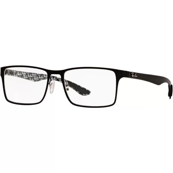 RayBan Rx8415 Rectangular Prescription Eyeglass FramesMatte Black on BlackDemo Lens