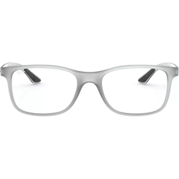 RayBan Rx8903 Square Prescription Eyeglass FramesMatte Transparent GreyDemo Lens