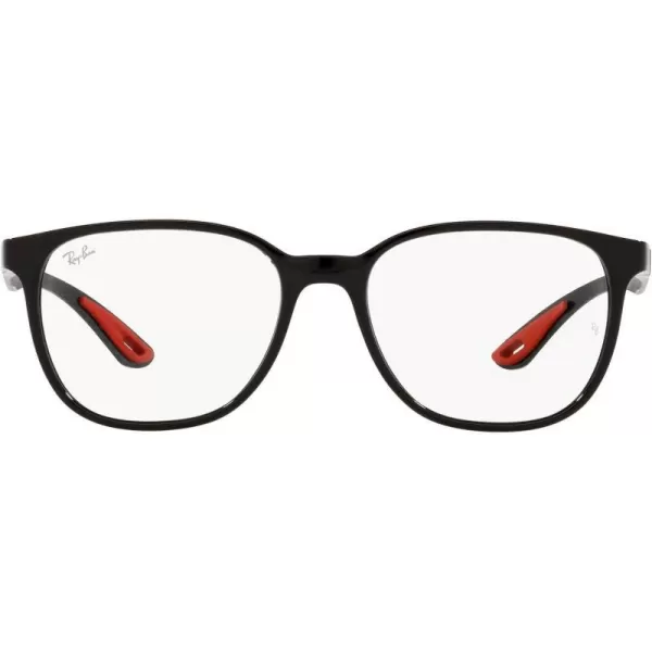 RayBan Rx8907m Scuderia Ferrari Collection Square Prescription Eyeglass FramesBlackDemo Lens