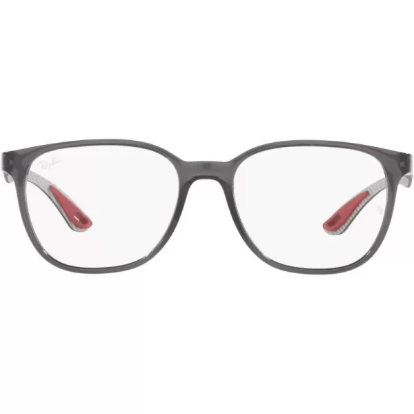 RayBan Rx8907m Scuderia Ferrari Collection Square Prescription Eyeglass FramesTransparent GreyDemo Lens