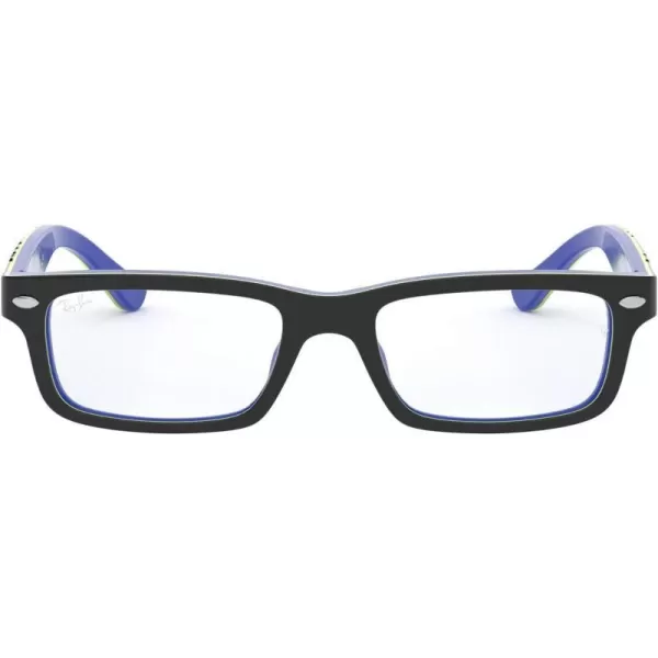 RayBan Ry1535 Rectangular Prescription Eyeglass FramesDark Grey on BlueDemo Lens