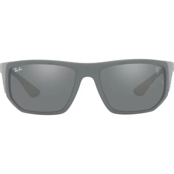 RayBan Unisex Sunglasses Grey Frame Grey Mirror Silver Lenses 60MMGreyGrey Mirrored Silver