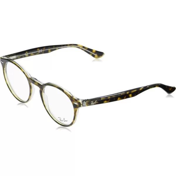 RayBan Womens RX5376 Round Prescription Eyeglass FramesHavana on TransparentDemo Lens