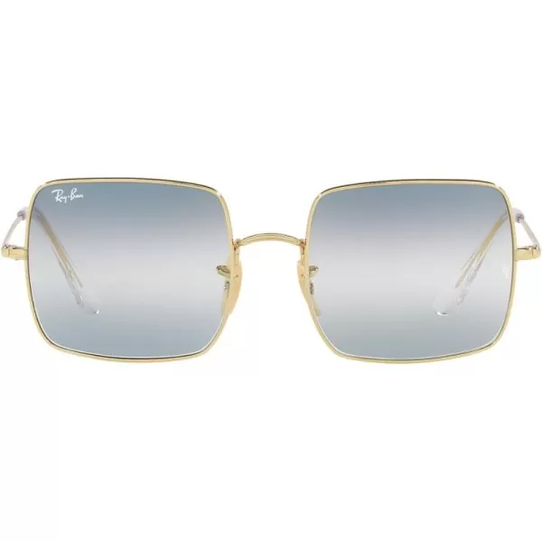 RayBan Womens Rb1971 Square SunglassesGoldClear Gradient Blue