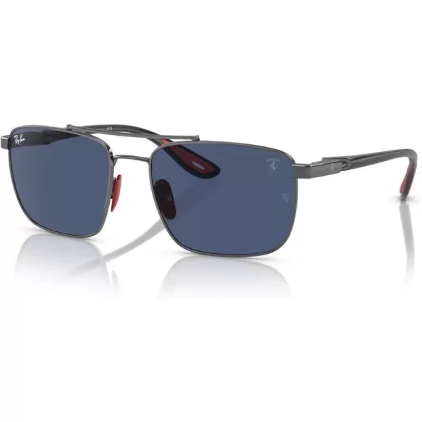 RayBan Womens Rb3715m Scuderia Ferrari Collection Square SunglassesGunmetalDark Blue