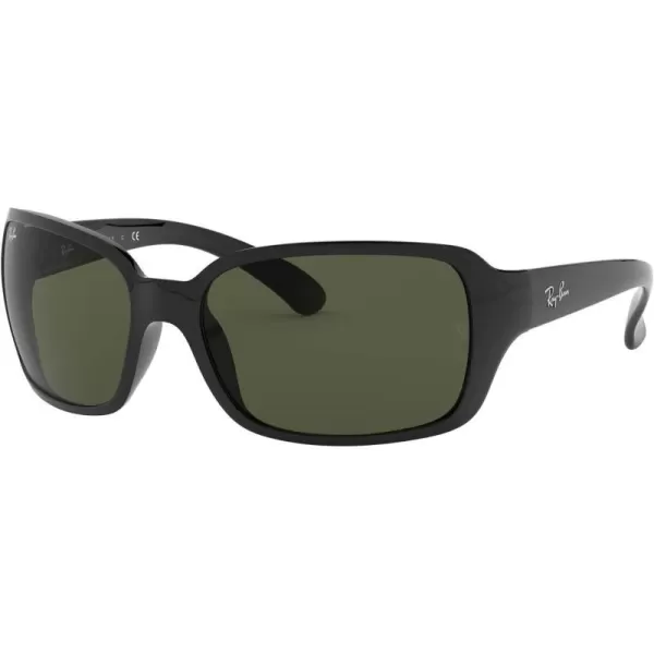 RayBan Womens Rb4068 Square SunglassesBlackG15 Green