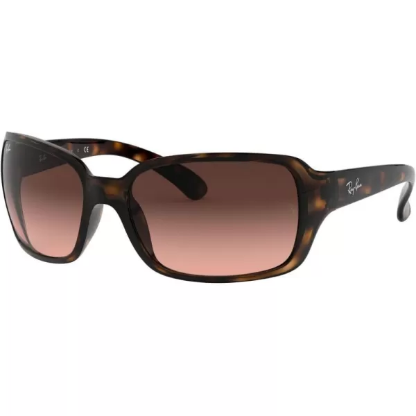 RayBan Womens Rb4068 Square SunglassesHavanaPink Gradient Brown