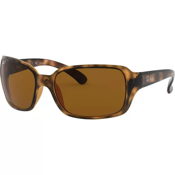 RayBan Womens Rb4068 Square SunglassesHavanaPolarized B15 Brown