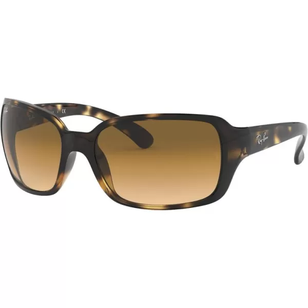 RayBan Womens Rb4068 Square SunglassesLight HavanaClear Gradient Brown