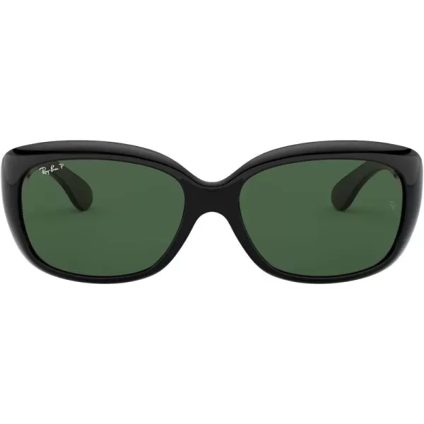 RayBan Womens Rb4101 Jackie Ohh Butterfly SunglassesBlackPolarized Dark Green