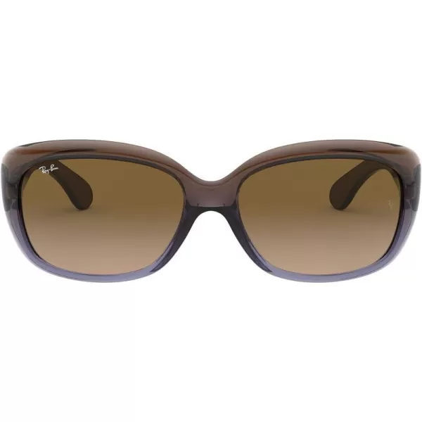 RayBan Womens Rb4101 Jackie Ohh Butterfly SunglassesBrown Gradient LilacLight Brown Gradient Brown