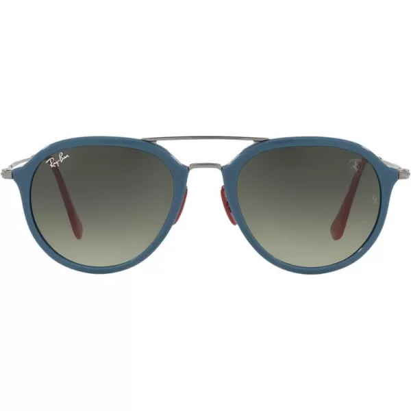 RayBan Womens Rb4369m Scuderia Ferrari Collection Square SunglassesVallarta BlueGrey Gradient