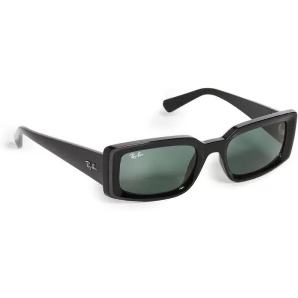 RayBan Womens Rb4395 Kiliane Square SunglassesBlackDark Green