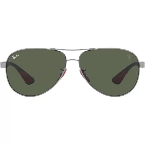 RayBan Womens Rb8331m Scuderia Ferrari Collection Aviator SunglassesGunmetalDark Green