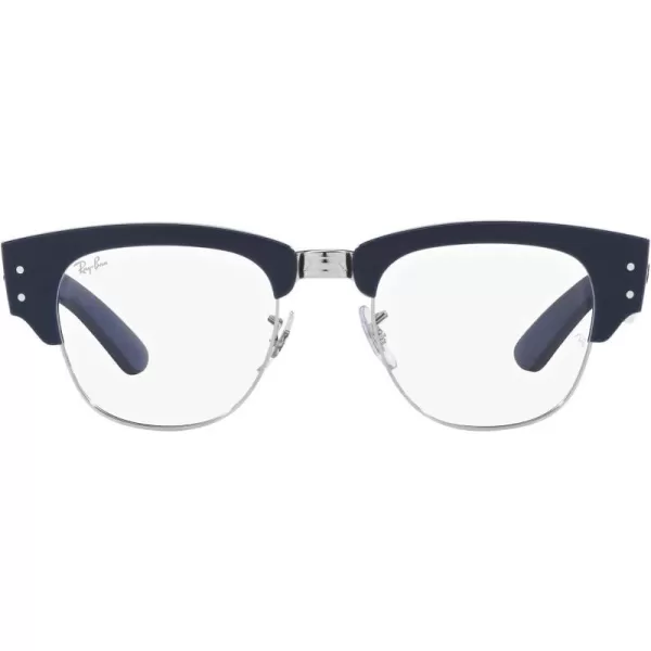 RayBan Womens Rx0316v Mega Clubmaster Square Prescription Eyewear FramesBlue on SilverDemo Lens