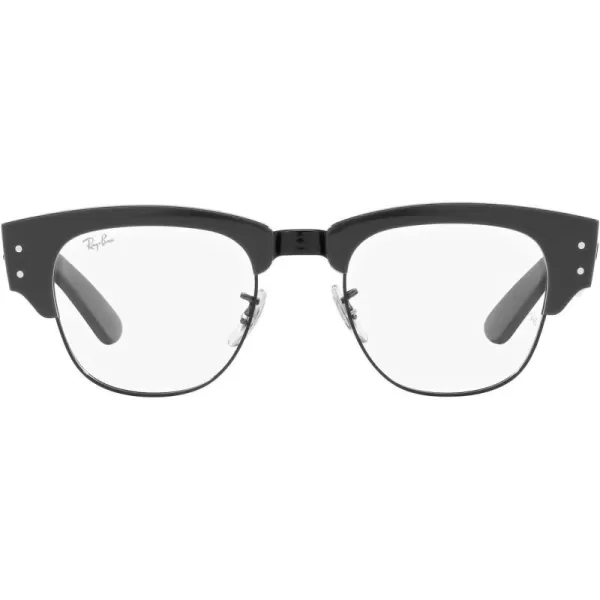 RayBan Womens Rx0316v Mega Clubmaster Square Prescription Eyewear FramesGrey on BlackDemo Lens