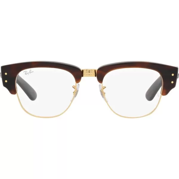 RayBan Womens Rx0316v Mega Clubmaster Square Prescription Eyewear FramesMock Havana on GoldDemo Lens