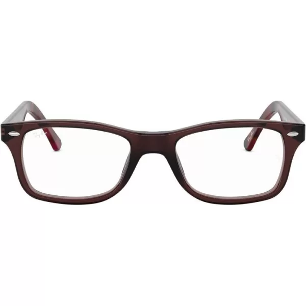 RayBan Womens Rx5228 Square Prescription Eyeglass FramesOpal BrownDemo Lens