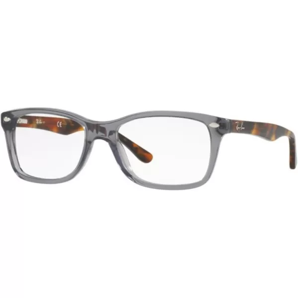 RayBan Womens Rx5228 Square Prescription Eyeglass FramesOpal GreyDemo Lens