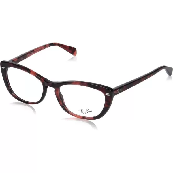 RayBan Womens Rx5366 Cat Eye Prescription Eyeglass FramesHavana Opal PinkDemo Lens