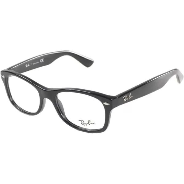 RayBan Womens Ry1528 Square Prescription Eyeglass FramesBlackDemo Lens