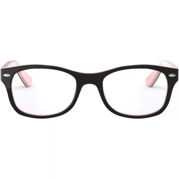 RayBan Womens Ry1528 Square Prescription Eyeglass FramesHavana on Opal PinkDemo Lens