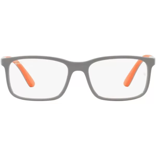 RayBan Womens Ry1621 Rectangular Prescription Eyewear FramesGrey on Rubber OrangeDemo Lens