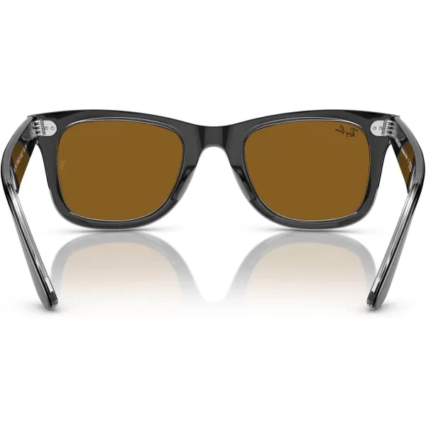 RayBan RB2140 Original Wayfarer SunglassesBlack on TransparentBrown