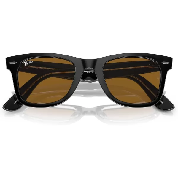 RayBan RB2140 Original Wayfarer SunglassesBlack on TransparentBrown