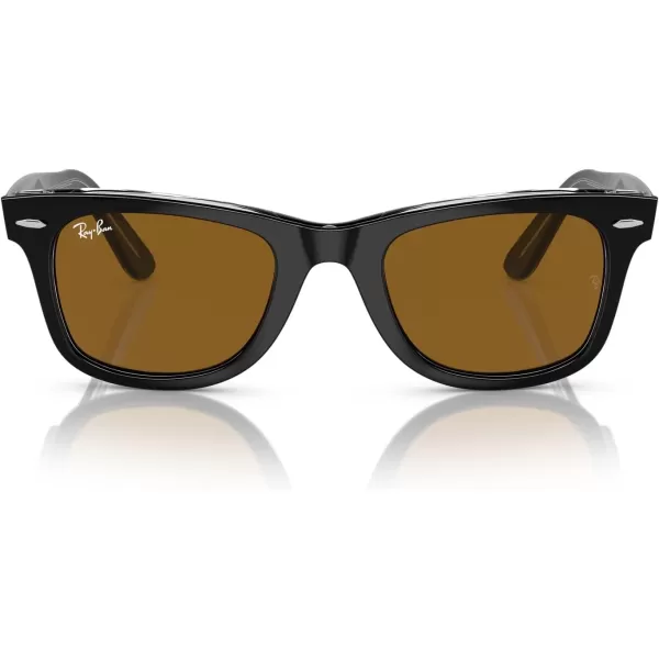 RayBan RB2140 Original Wayfarer SunglassesBlack on TransparentBrown