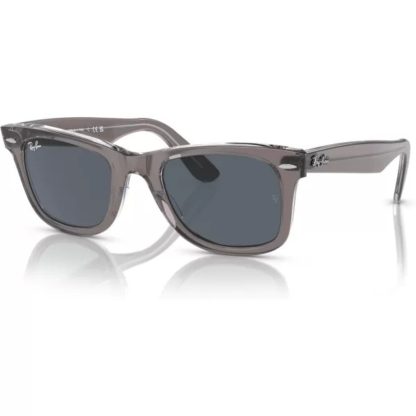 RayBan RB2140 Original Wayfarer SunglassesGrey on TransparentBlue