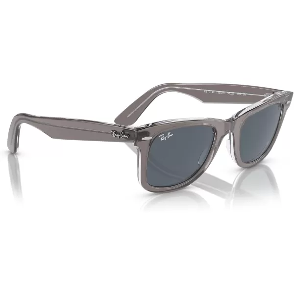 RayBan RB2140 Original Wayfarer SunglassesGrey on TransparentBlue