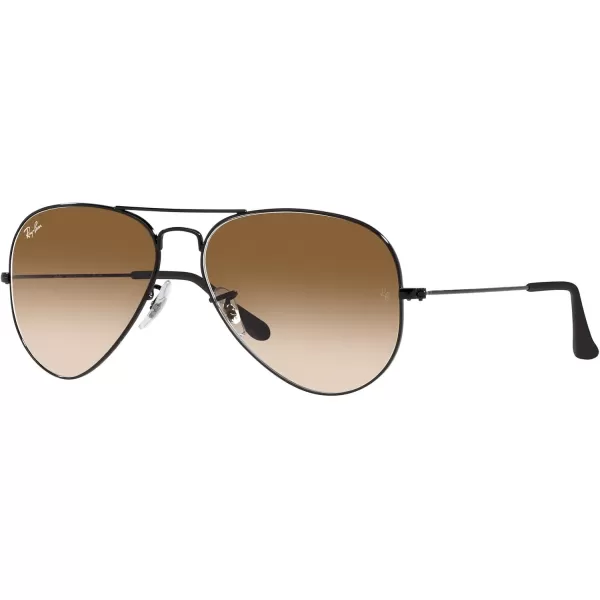 RayBan RB3025 Classic Aviator SunglassesBlackClear Gradient Brown