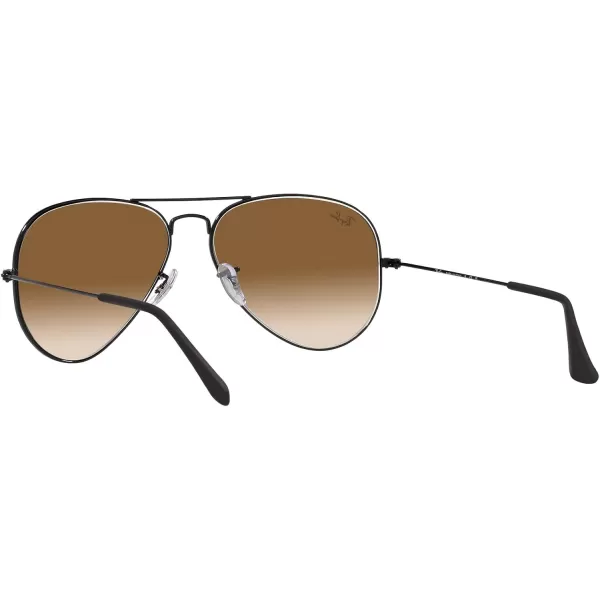 RayBan RB3025 Classic Aviator SunglassesBlackClear Gradient Brown