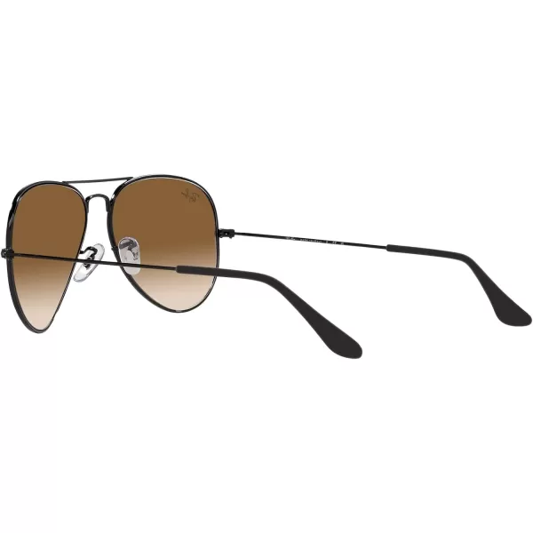 RayBan RB3025 Classic Aviator SunglassesBlackClear Gradient Brown