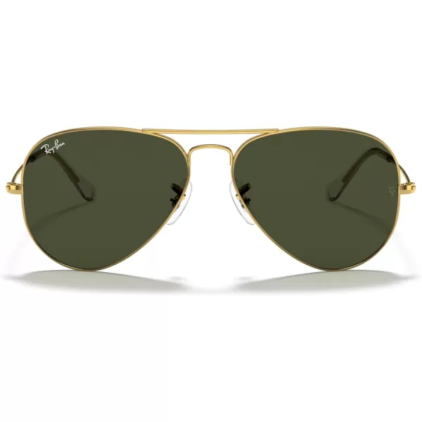 RayBan RB3025 Classic Aviator SunglassesGold BrownG15 Green