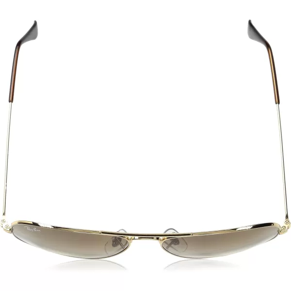 RayBan RB3025 Classic Aviator SunglassesGold WhiteCrystal Green