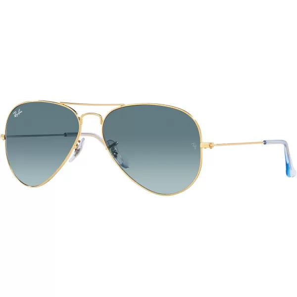 RayBan RB3025 Classic Aviator SunglassesGoldBlue Gradient Grey