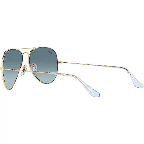 RayBan RB3025 Classic Aviator SunglassesGoldBlue Gradient Grey