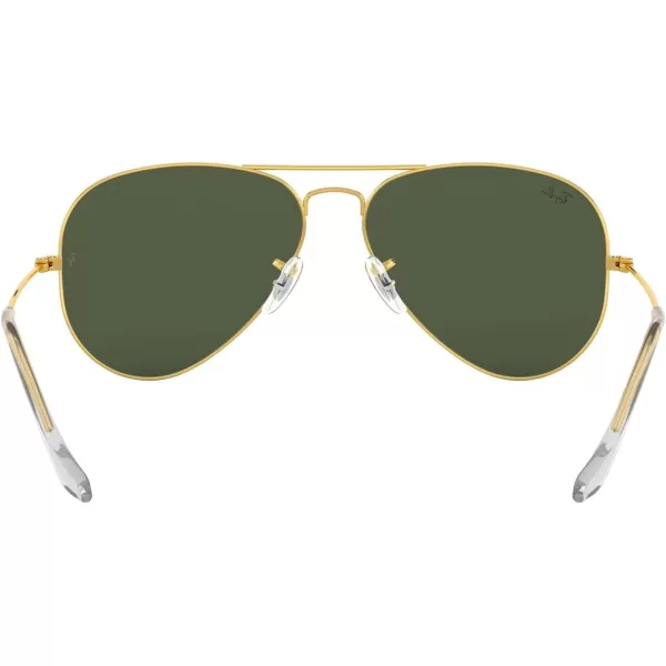 RayBan RB3025 Classic Aviator SunglassesGoldG15 Green