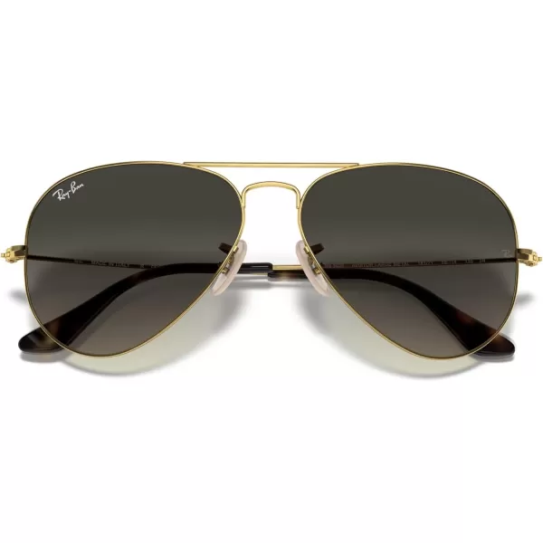 RayBan RB3025 Classic Aviator SunglassesGoldLight Grey Gradient Dark Grey