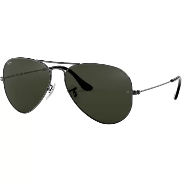 RayBan RB3025 Classic Aviator SunglassesGunmetalG15 Green