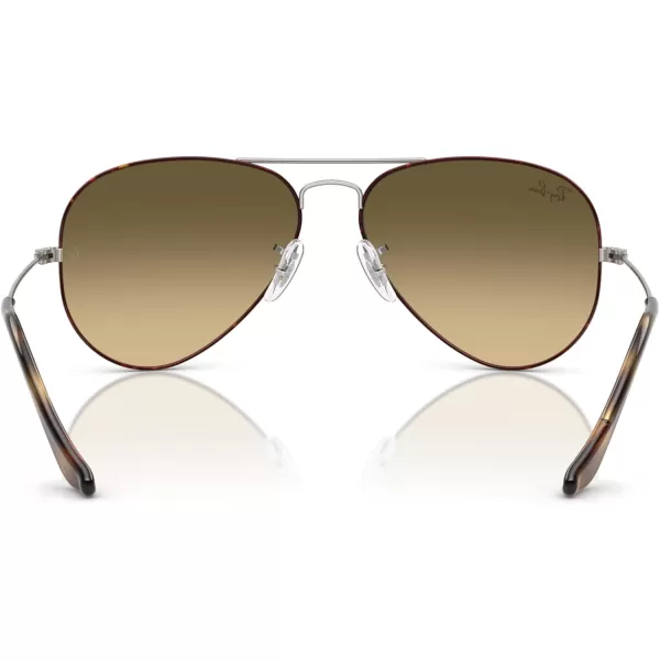 RayBan RB3025 Classic Aviator SunglassesHavana on GunmetalBrown Vintage Gradient Black