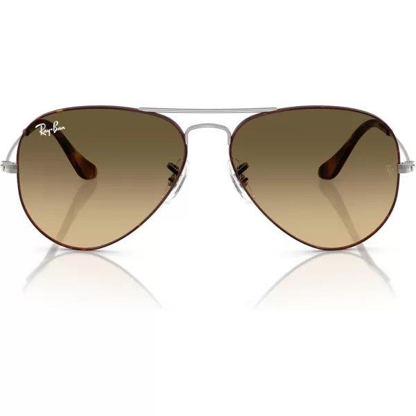 RayBan RB3025 Classic Aviator SunglassesHavana on GunmetalBrown Vintage Gradient Black