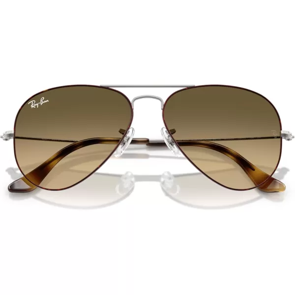 RayBan RB3025 Classic Aviator SunglassesHavana on GunmetalBrown Vintage Gradient Black